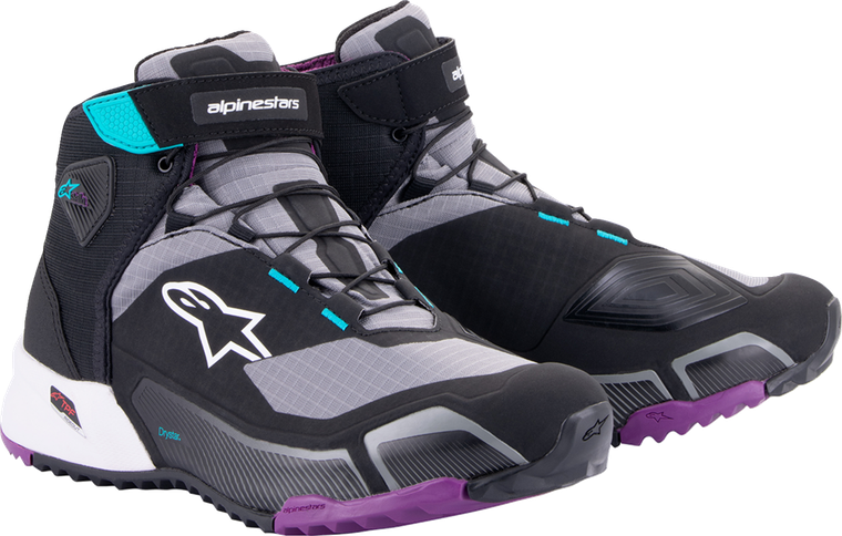 ALPINESTARS 26115231370115 Stella CR-X Drystar® Shoes - Black/Gray/Teal/Purple US 11.5