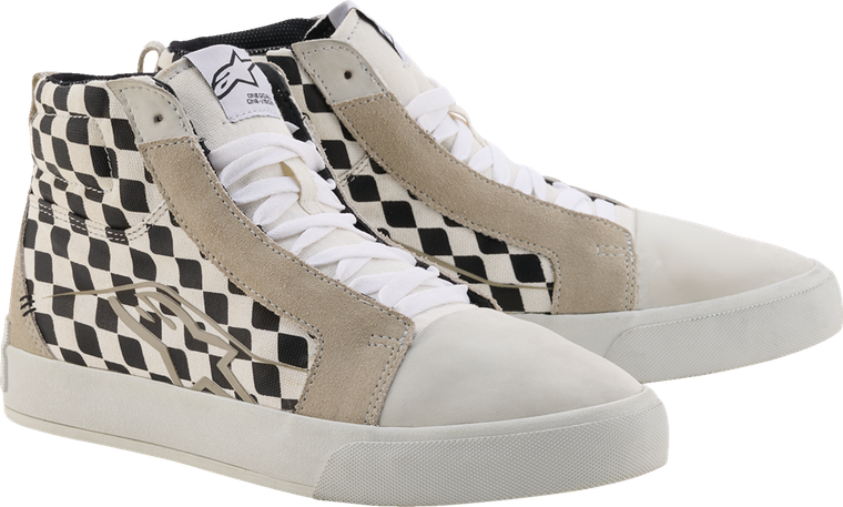 ALPINESTARS 2540726-2081-8 Ride-63 Canvas Shoes - White/Black/Chess US 8