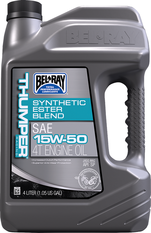 BEL-RAY 99530-B4LW Thumper® Racing Synthetic Ester Blend 4T Engine Oil - 15W-50 4L