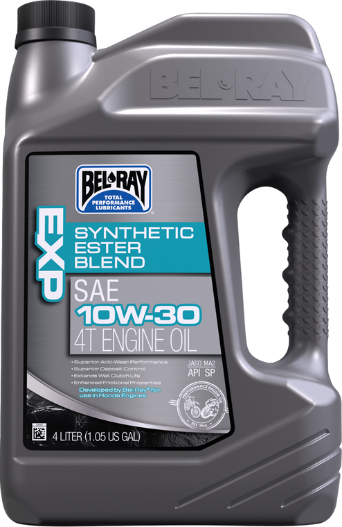 BEL-RAY 300894150185 EXP Synthetic Ester Blend 4T Engine Oil - 10W-30 4 L
