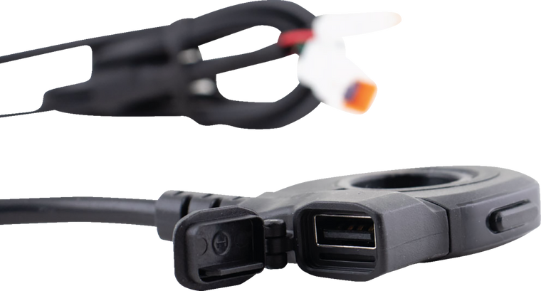 KOSO NORTH AMERICA KB011100 Heated Grip Thumb Switch - USB-A Charger Black