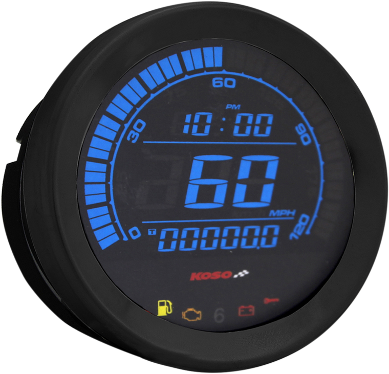 KOSO NORTH AMERICA BA051010 Replacement Gauge - Black