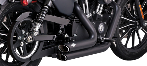 Vance 47329 Black Shortshots Staggered Exhaust Sportster 14-22