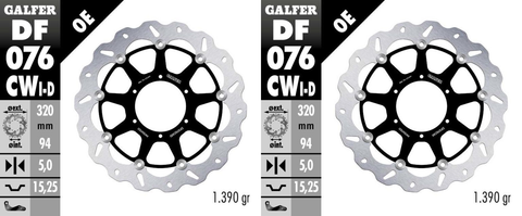 GALFER WAVE ROTOR FRONT BRAKE DISCS CBR1000RR 08-17 DF076