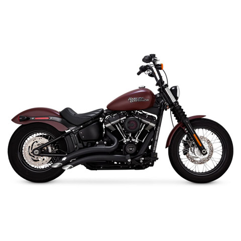 VANCE & HINES BIG RADIUS 2-INTO-2 BLACK EXHAUST M8 SOFTAIL 18-22