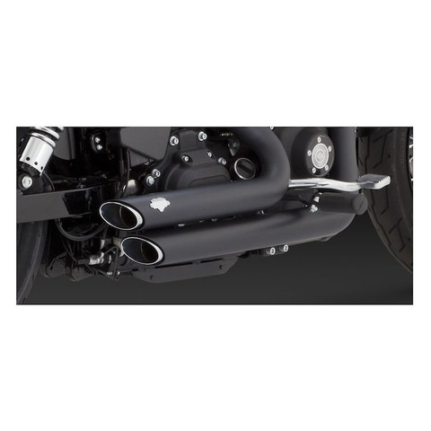 Vance & Hines Black Shortshots Staggered Exhaust Dyna 12-17