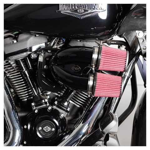 S&S 170-0567A Tuned Induction Dual Black Air Intake Filter M8 17-21