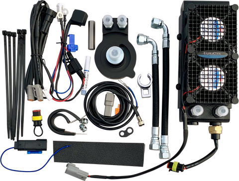 Ultracool Smt8-5N Black Chopped Oil Cooler Kit M8 Fl Touring