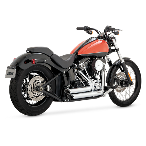Vance 17325 Chrome Shortshots Staggered Exhaust 12-17 Softail