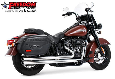 Freedom HD00031 Chrome Dual Independence Long Exhaust 86-17 softail