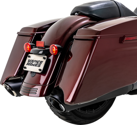 Vance & Hines ツインスラッシュ M8用 Vance & Hines 46672 Black Twin Slash Exhaust mufflers 4