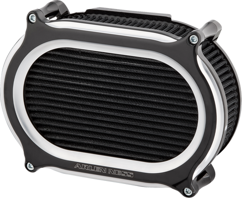Arlen Ness 600-208B Stage 2 Oval Upgrade Air Filter Black Contrast