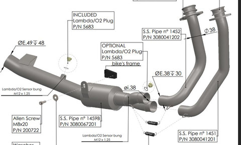 Leovince 80067 stainless Header exhaust pipe Honda XL 750 TRANSALP