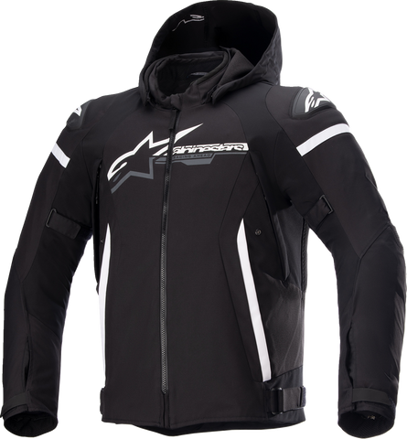 ALPINESTARS 3206423-12-3XL Zaca Waterproof Jacket - Black/White 3XL