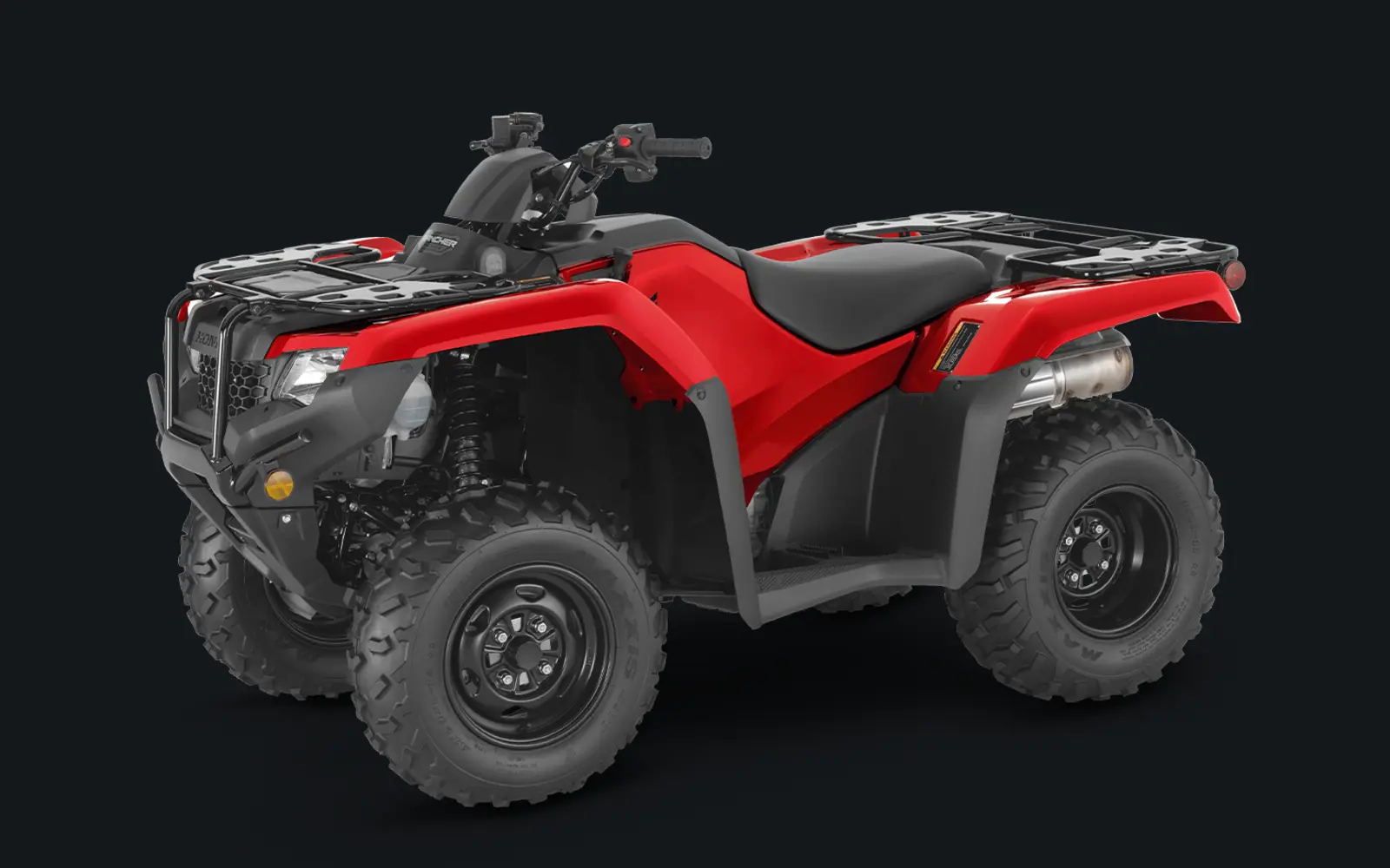 Red 2027 Honda FourTrax Rancher utility ATV