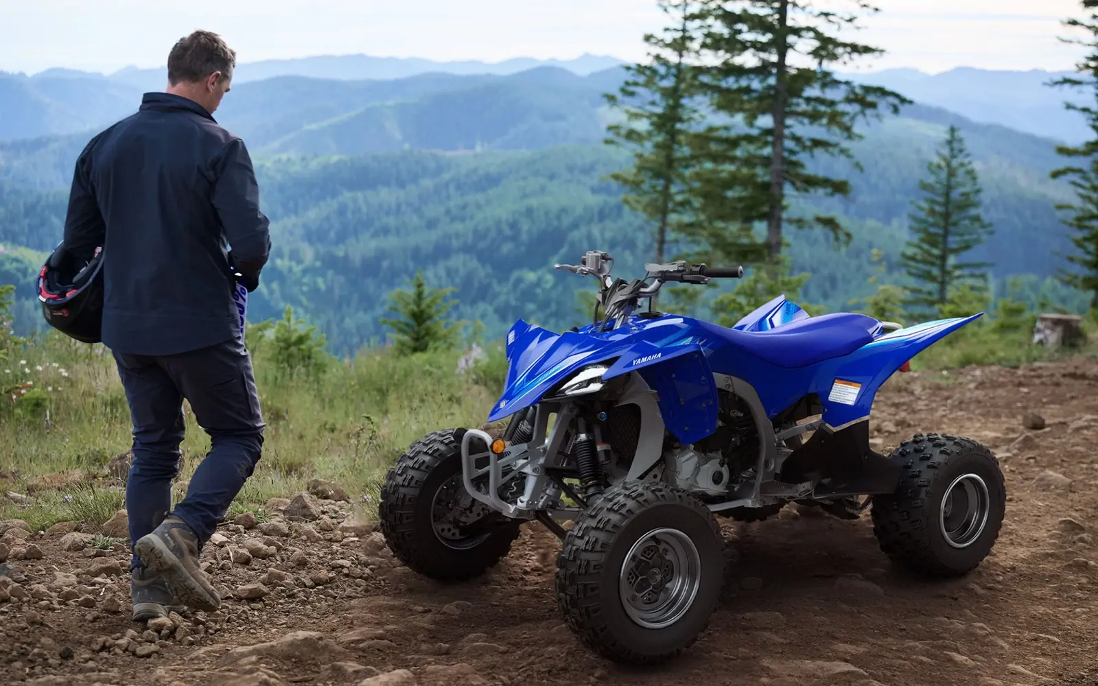 2027 Yamaha YFZ450R sport ATV on a mountain trail