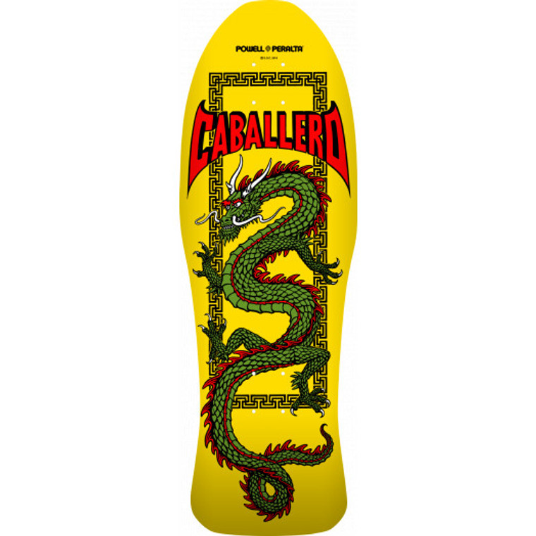 Powell Peralta Steve Caballero Chinese Dragon Skateboard Deck Yellow - 10 x 30