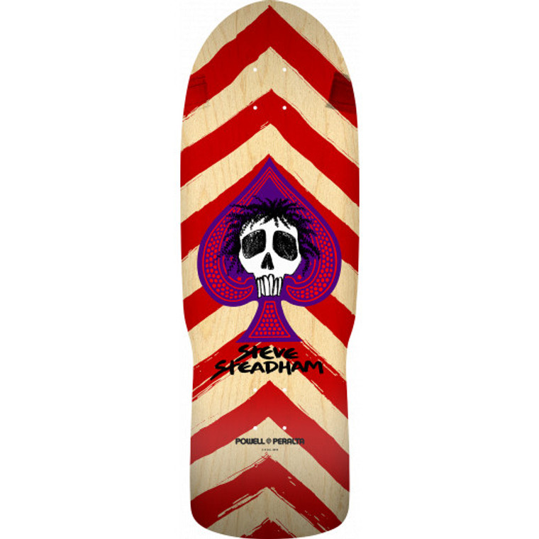 Powell Peralta Steadham Spade Skateboard Deck Red/Nat - 10 x 30.125