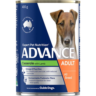 ADVANCE DOG Casserole Lamb 400g x 12 Cans