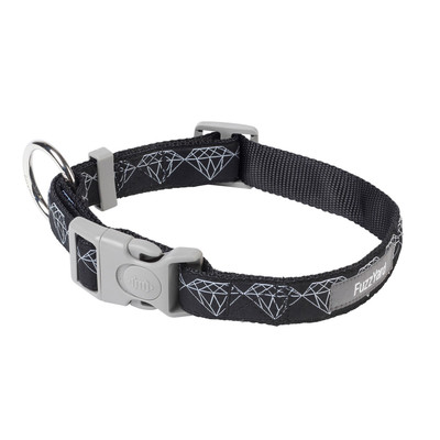 Fuzzyard Dog Collar - Black Diamond Large