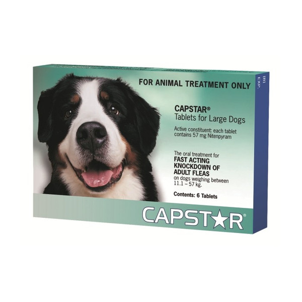 CAPSTAR 57MG LARGE DOG GREEN 6 TABLETS