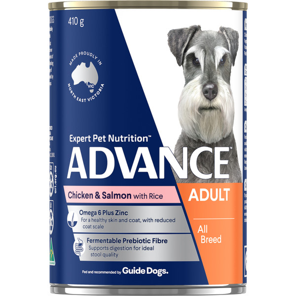 ADVANCE DOG Chicken & Salmon 410g x 12 Cans
