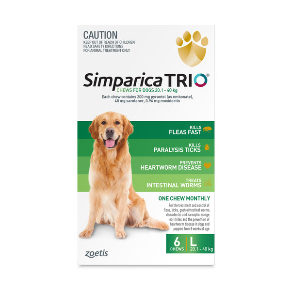 Simparica Trio 20.1-40kg (Green)