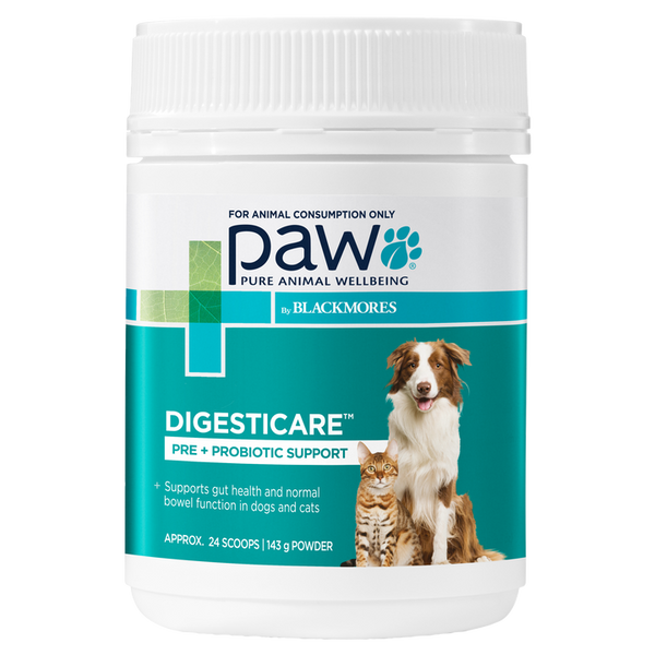 PAW by Blackmores DigestiCare Probiotic Powder for Dogs & Cats – 143g
