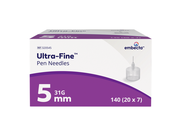 Ultra-Fine Pen Needle 31G 5mm 100 Pack (NO SYRINGE)