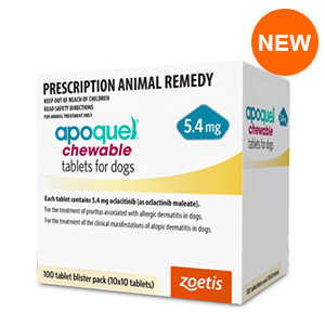 Apoquel Chewable 5.4mg Blister Pack 10x10 (100 Chews)