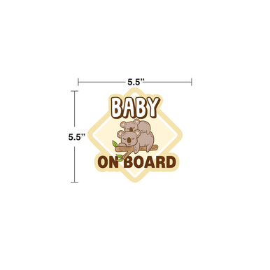 Baby Koala and Mom Baby On Board 5.5" - 2