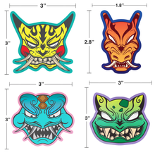Pokemon inspired metallic silver stickers.
