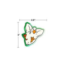 Buff Muscular Duck Metallic Cute Bird Sticker