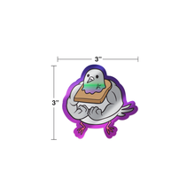 Muscular Pigeon Metallic Cute Bird Sticker