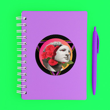 Rose Statue holographic 3" sticker - 3