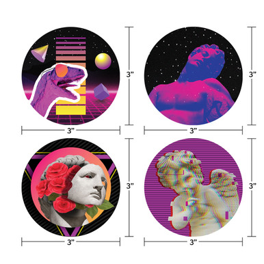 Vaporwavepack Holographic 4 Pack 3" sticker - 3