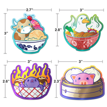Cute Food Animals Stickers 4-Pack