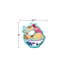Cute Food Animals Cow Sundae Sticker 3"