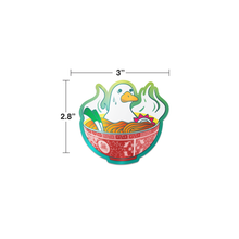 Cute Food Animals Duck Soup Sticker 3"