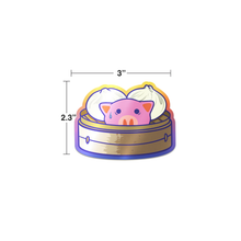 Cute Food Animals Pig Buns Sticker 3"