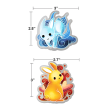 2023 Year of the Rabbit Metallic Raised UV Stickers