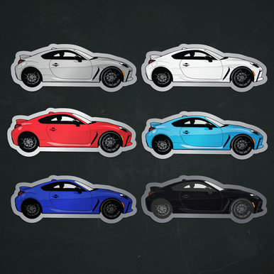 86 4" Metallic UV JDM Sports Car Sticker 6 Pack - 3