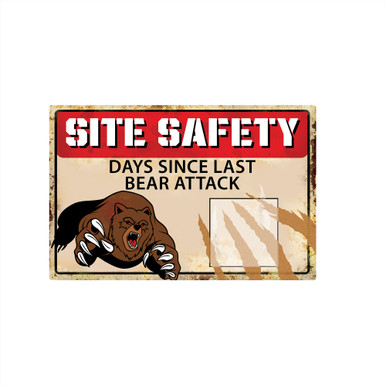Bear Safety Sign, 12x8" - 1