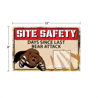 Bear Safety Sign, 12x8" - 3