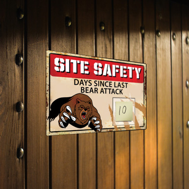 Bear Safety Sign, 12x8" - 4