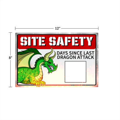 Dragon Safety Sign, 12x8" - 2