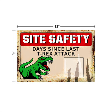 T-Rex Safety Sign, 12x8" - 3