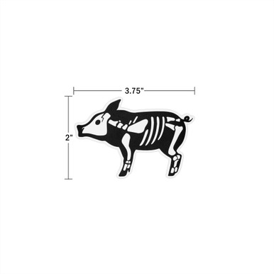 Pig Bacon Skeleton 2-Pack,  3.75x2" - 2