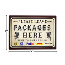 Please Leave Package here measurement size