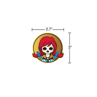 Wendigo Fast Food Skull Sticker, Eat Fast Die Young 2.7x3" - 3